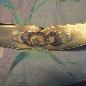 Sonia gold adjustable fancy belt  leather
